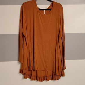 Burnt orange hi low top 1X